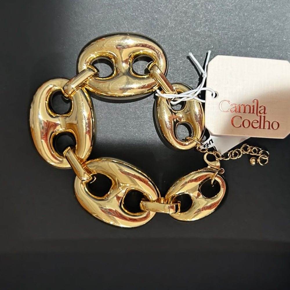 NWT โ๏ธ ๐โ๏ธ Camila Coelho Gorgeous Set of Goldtone Necklace & Bracelet - Picture 16 of 17